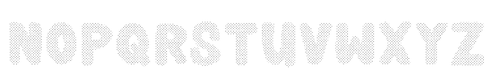Planet Hugger Halftone Only Font LOWERCASE