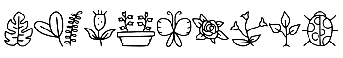 Plant Doodle Dingbat Regula Font OTHER CHARS