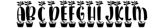 Plant Factory 09 monogram Regular Font UPPERCASE