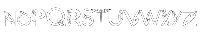 Plant-Zumby Font UPPERCASE
