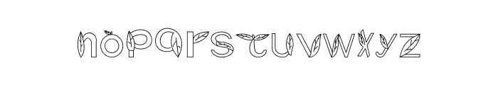 Plant-Zumby Font LOWERCASE