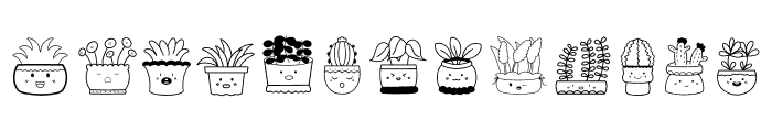Plants Dingbats Font UPPERCASE