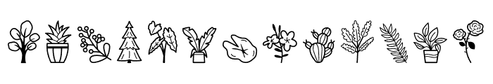 Plants Doodle Font LOWERCASE