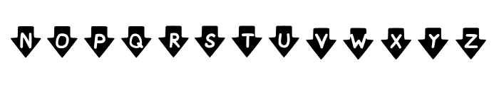 Play Arrow Down  Font UPPERCASE