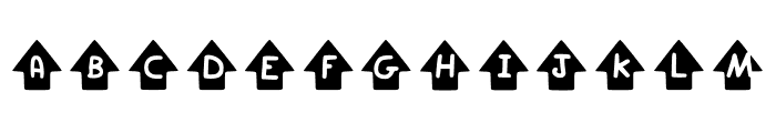 Play Arrow Up Font UPPERCASE