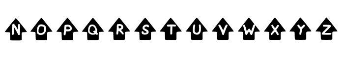 Play Arrow Up Font UPPERCASE