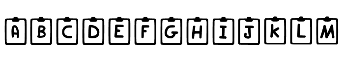 Play Clipboard Regular Font LOWERCASE