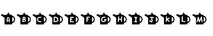 Play Coffee Pot Font UPPERCASE