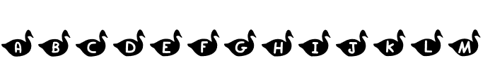 Play Duck Regular Font LOWERCASE