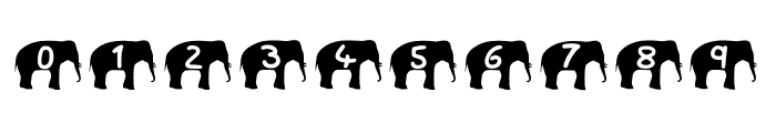 Play Elephant Silhouette  Font OTHER CHARS