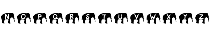 Play Elephant Silhouette  Font UPPERCASE