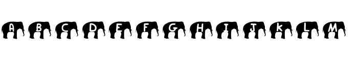 Play Elephant Silhouette  Font LOWERCASE