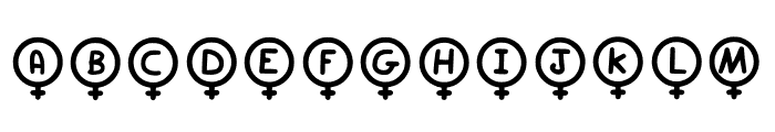 Play Female Symbol Font UPPERCASE