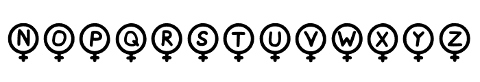 Play Female Symbol Font UPPERCASE