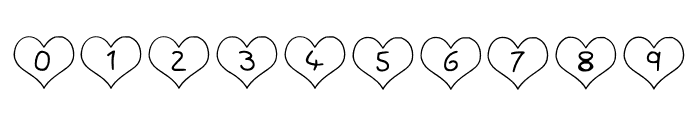 Play Hearts Outlined Font OTHER CHARS
