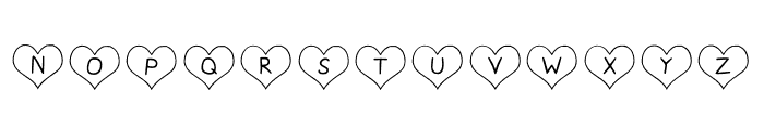 Play Hearts Outlined Font UPPERCASE