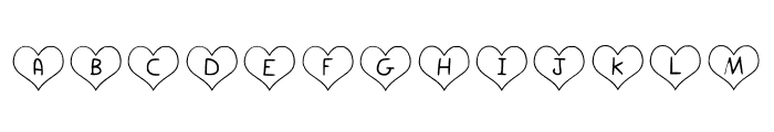 Play Hearts Outlined Font LOWERCASE