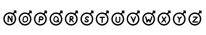 Play Male Symbol Regular Font LOWERCASE