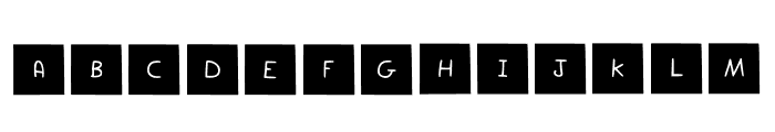 Play Shapes Squares Font LOWERCASE
