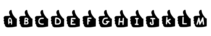 Play Thumb Up Regular Font LOWERCASE