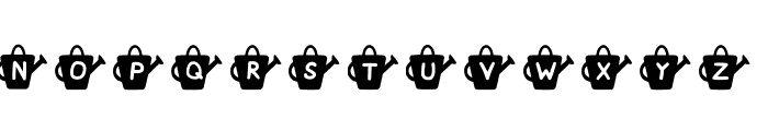 Play Watering Can Regular Font UPPERCASE