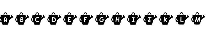 Play Watering Can Regular Font LOWERCASE
