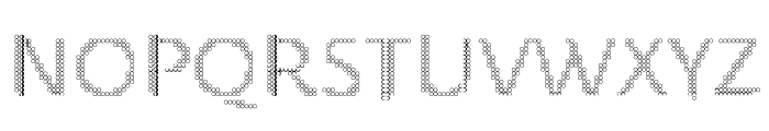 Play with dots Outline Font UPPERCASE