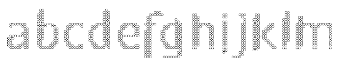 Play with dots Outline Font LOWERCASE
