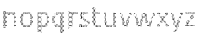 Play with dots Outline Font LOWERCASE