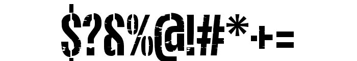 Plex Oxide Black Stencil Font OTHER CHARS