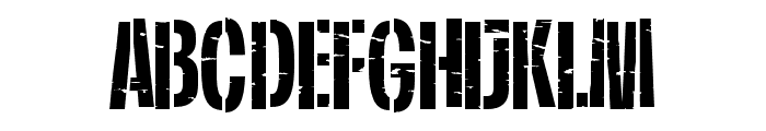 Plex Oxide Black Stencil Font UPPERCASE
