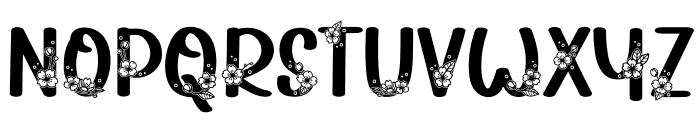 Plum Blossoms Font UPPERCASE