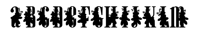 Plumeria Monogram Font UPPERCASE