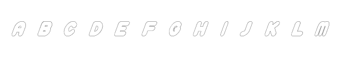 Plump-Ish Light Italic Font UPPERCASE