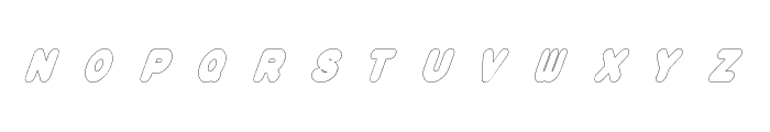 Plump-Ish Light Italic Font UPPERCASE