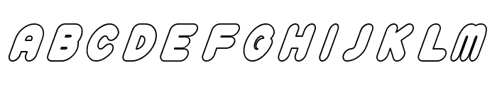 Plump-Ish Regular Italic Font UPPERCASE