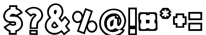 Plump Print Outlined Regular Font OTHER CHARS