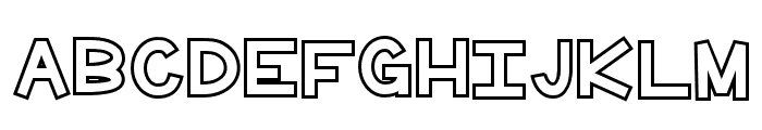Plump Print Outlined Regular Font UPPERCASE
