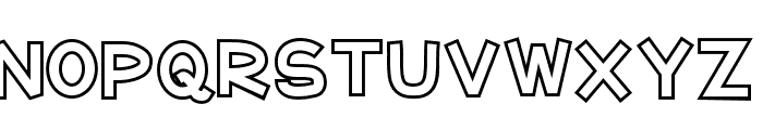 Plump Print Outlined Regular Font UPPERCASE