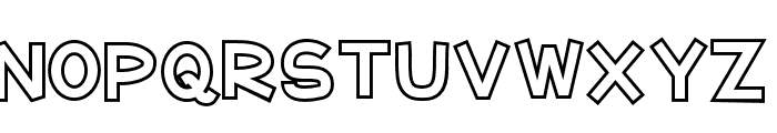 Plump Print Outlined Regular Font LOWERCASE