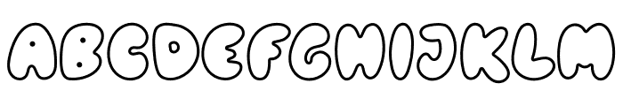 Plumpy Outlined Font UPPERCASE