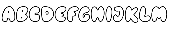 Plumpy Outlined Font LOWERCASE