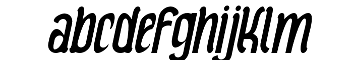 Pluster High slant Regular Font LOWERCASE