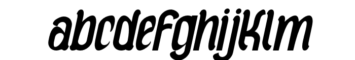 Pluster Reg slant  Regular Font LOWERCASE