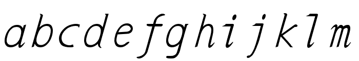 Pluton Italic Font LOWERCASE