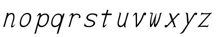 Pluton Italic Font LOWERCASE