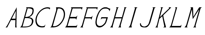 Pluton Light Italic Font UPPERCASE