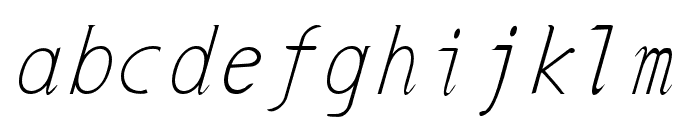 Pluton Light Italic Font LOWERCASE