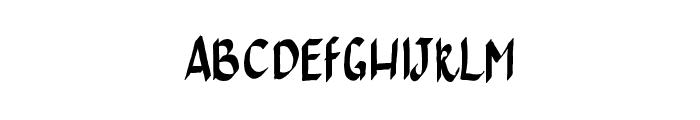 Pointed Font UPPERCASE