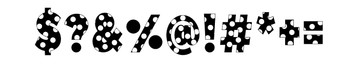 Polka Dot Outline Font OTHER CHARS